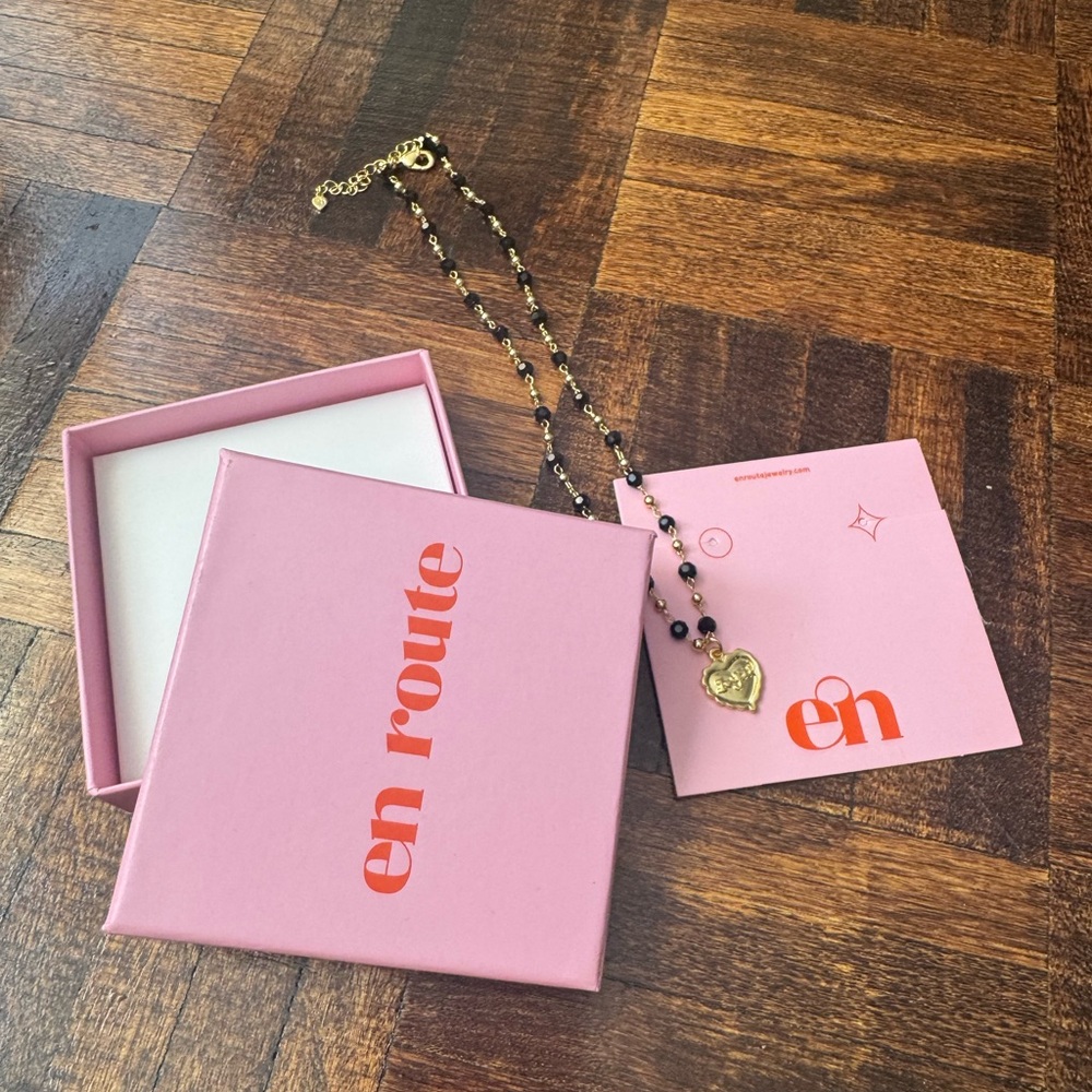 En Route Gold Heart Necklace